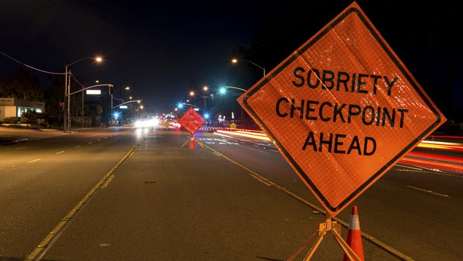 A stock image of a sobriety checkpoint.