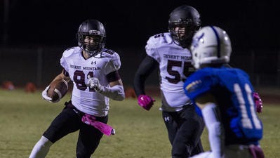 Desert Mountain senior WR Kade Warner entered the state record book for career catches after grabbing eight passes in an overtime loss to Pinnacle.