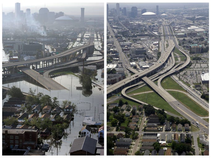 The Mid City and Palmetto areas of New Orleans flooded