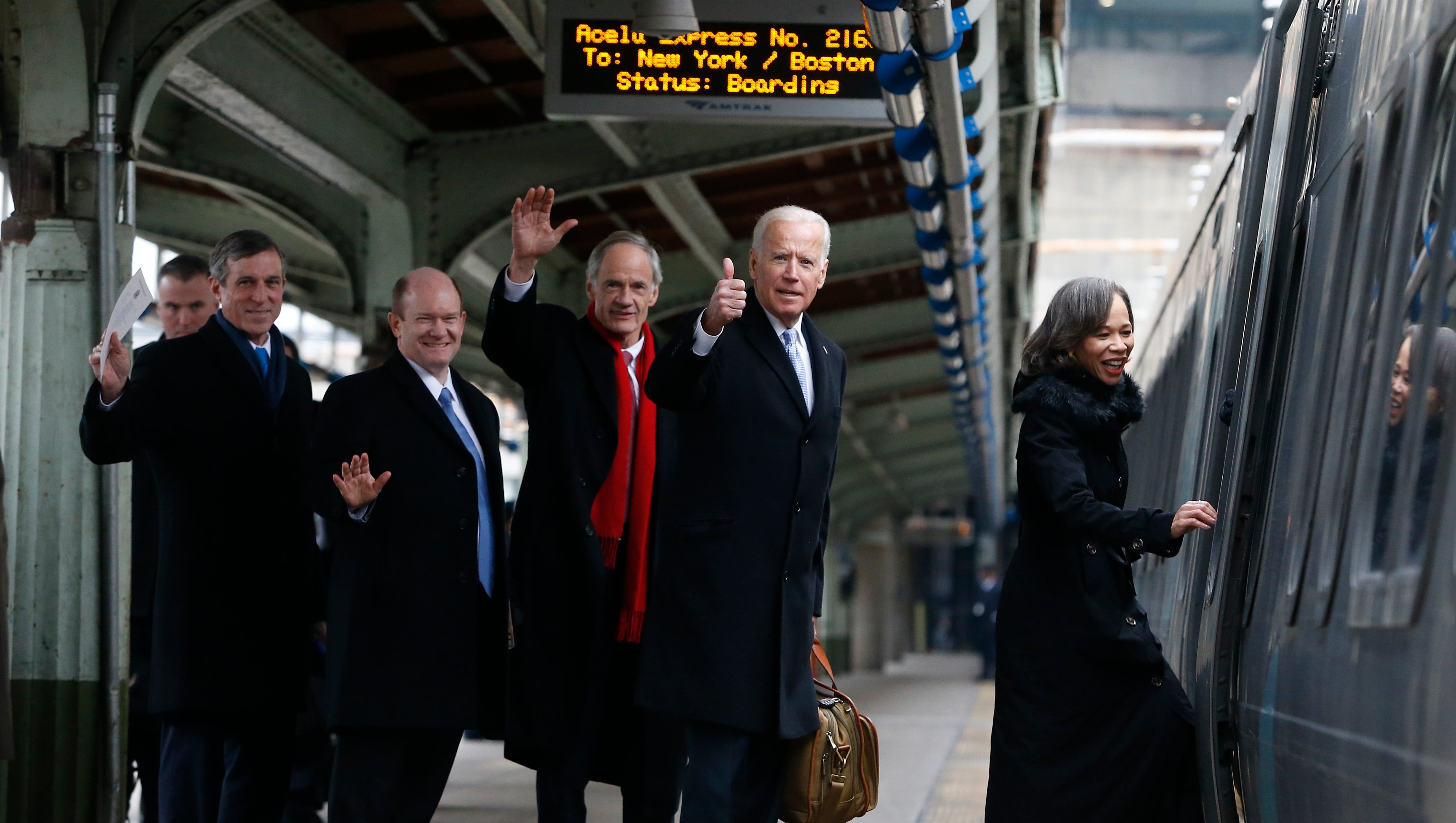 Vice President Joe Biden Takes Amtrak Home After Inauguration