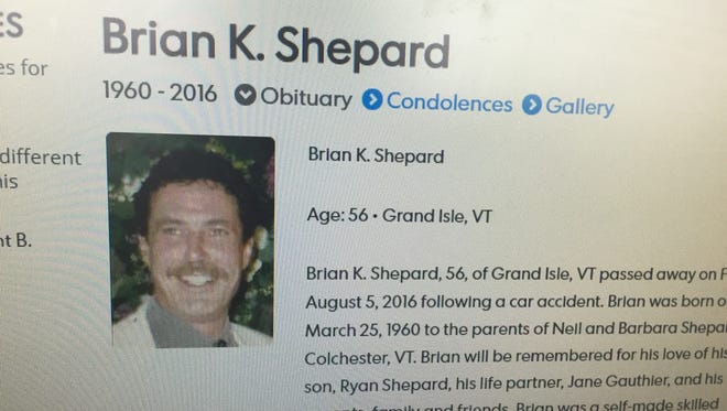 A photo of Brian K. Shepard is posted with his obituary online.