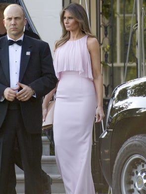 First lady Melania Trump and President Trump attended