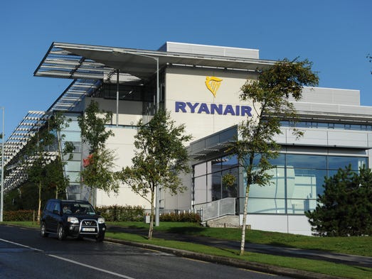 Ryanair headquarters near the Dublin Airport as seen