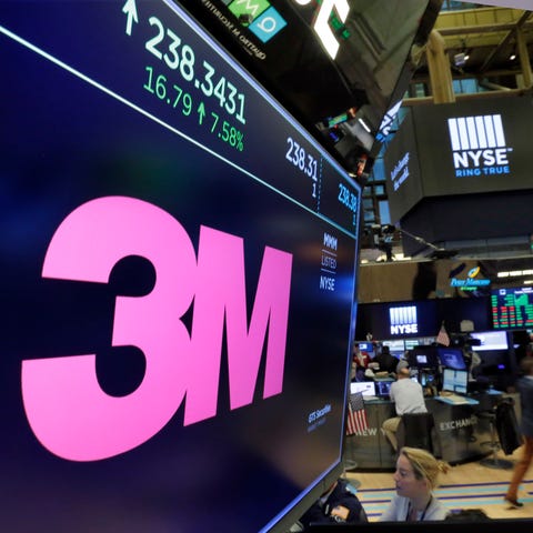 The logo for 3M appears on a screen above the trad