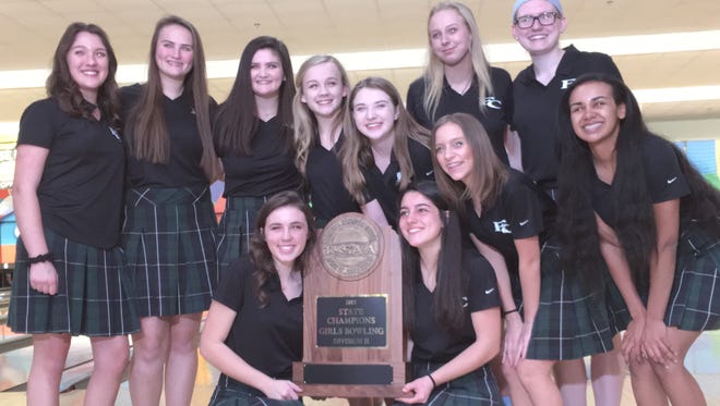 The Friendship Christian School girls bowling team captured the Division II state title.