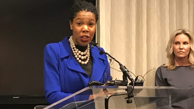 Councilwoman Erica Gilmore announced Monday her opposition to the May 1 transit referendum.