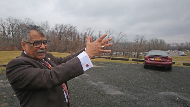 Nayyar Hussain of RCC talks about where the new student housing will be at Rockland Community College in Ramapo March 1, 2017.