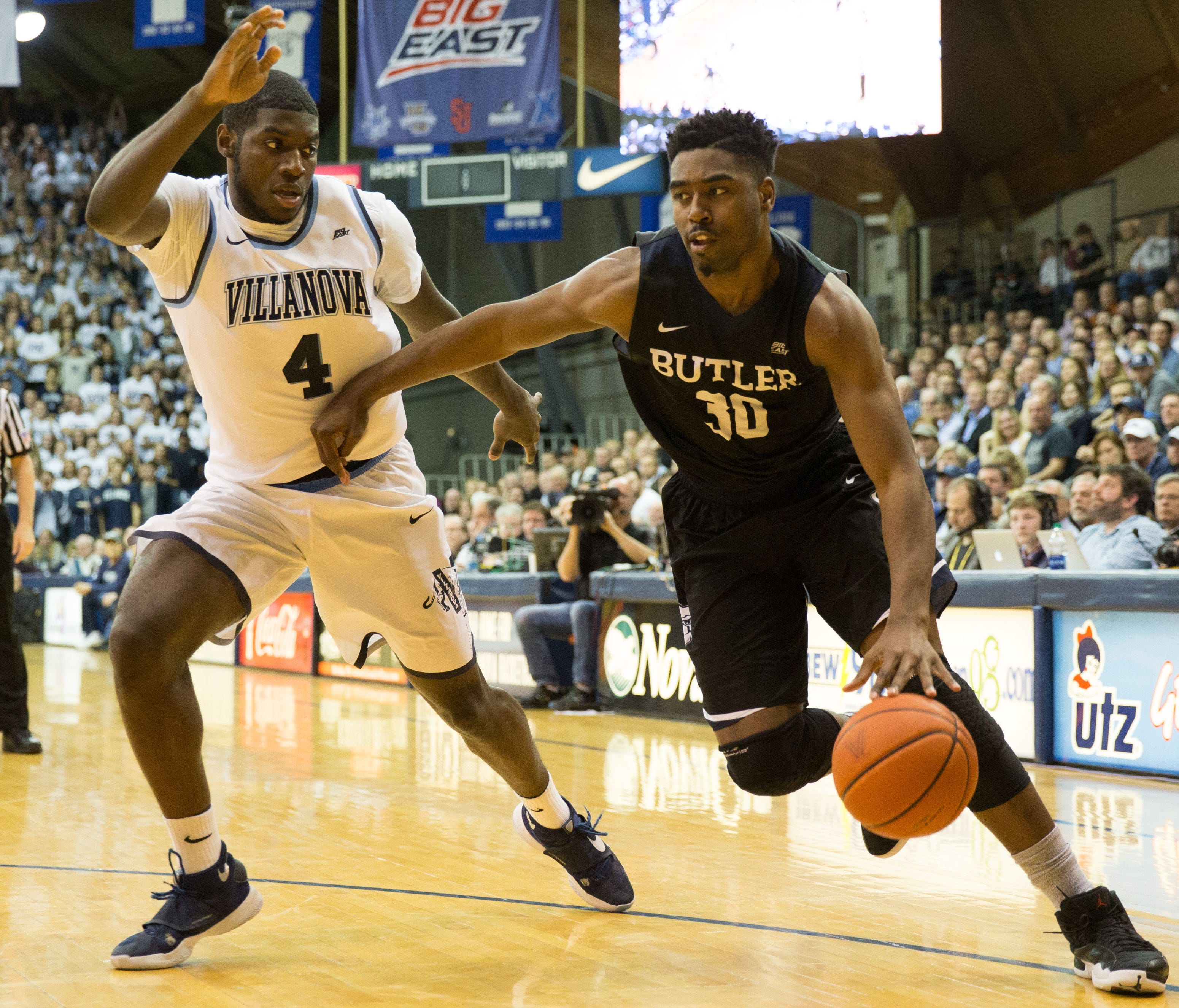 Butler defeated defending national champion Villanova twice this season, including a 74 - 66 road win on Feb. 22.