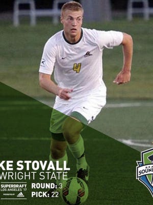 Jake Stovall, of Centerville, Wright State University and Cincinnati United Premier soccer club, was selected Tuesday in the MLS SuperDraft by Seattle Sounders FC with the 66th overall pick – the final pick of the third round.