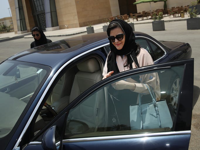 Saudi lawyer and businesswoman Sofana Dahlan gets in