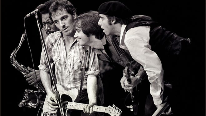 Bruce Springsteen and the E Street band, circa 1980.