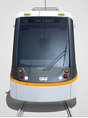 Rendering of Cincinnati streetcar vehicle.