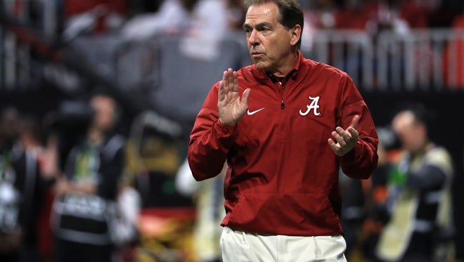 University of Alabama head football coach Nick Saban is scheduled to speak at the Angelo Football Clinic on June 13, 2018. It will be Saban's fifth time to speak in San Angelo.