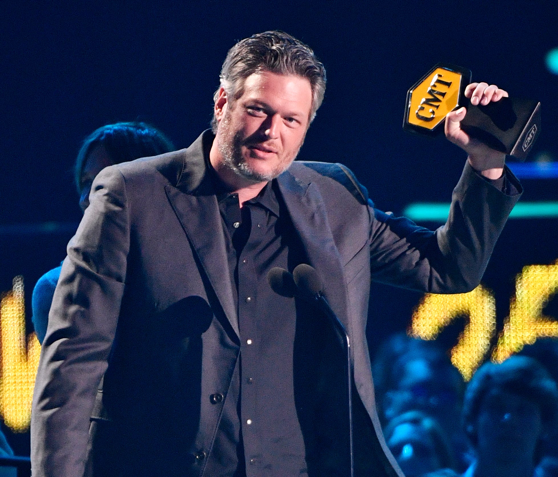 Blake Shelton accepts the Video of the Year award at the 2018 CMT Awards Wednesday, June 6, 2018, at Bridgestone Arena in Nashville, Tenn.