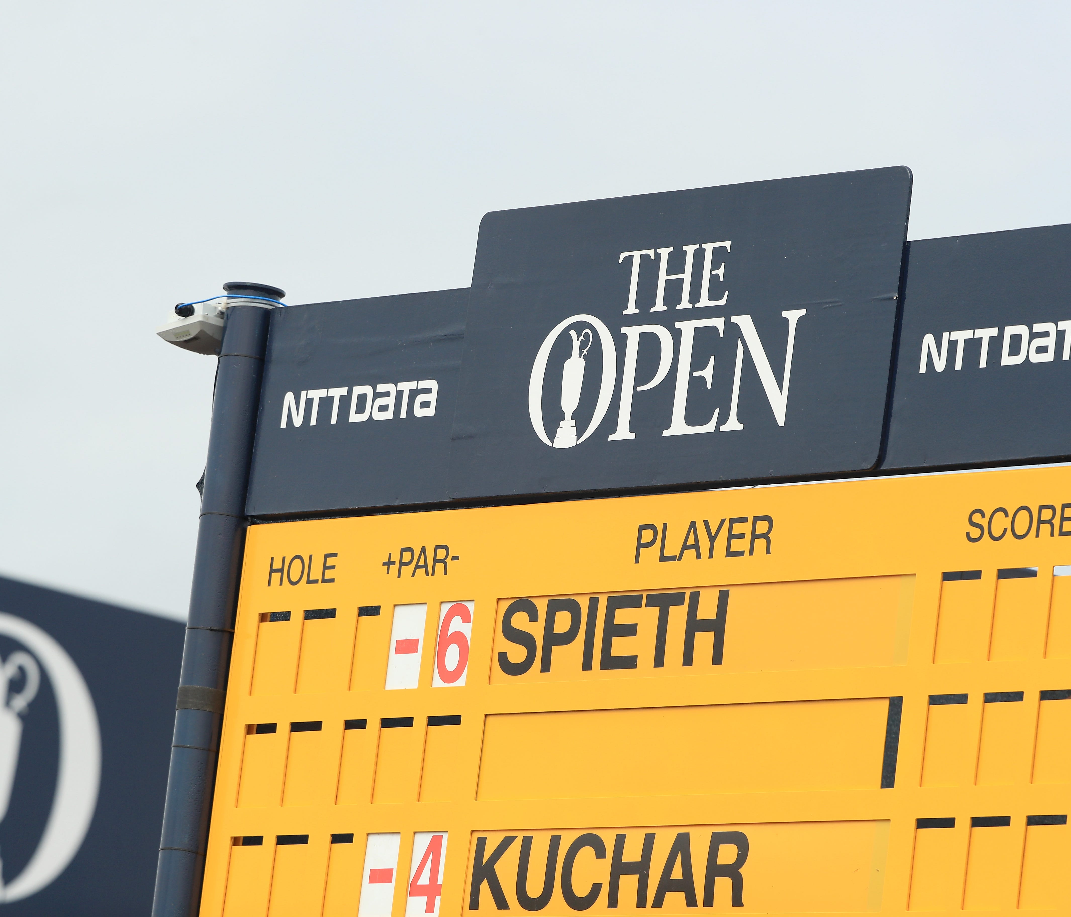 SOUTHPORT, ENGLAND - JULY 22:  Jordan Spieth of the United States tops the leaderboard at the start of the third round of the 146th Open Championship at Royal Birkdale on July 22, 2017 in Southport, England.  (Photo by Andrew Redington/Getty Images) 