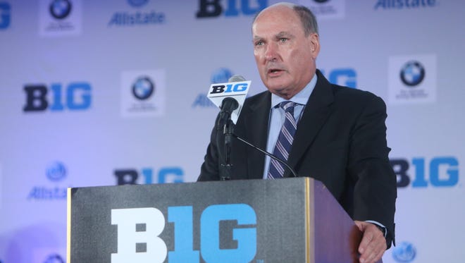 Big Ten Commissioner Jim Delany, shown here in 2013, testified Friday in the antitrust lawsuit against the NCAA.