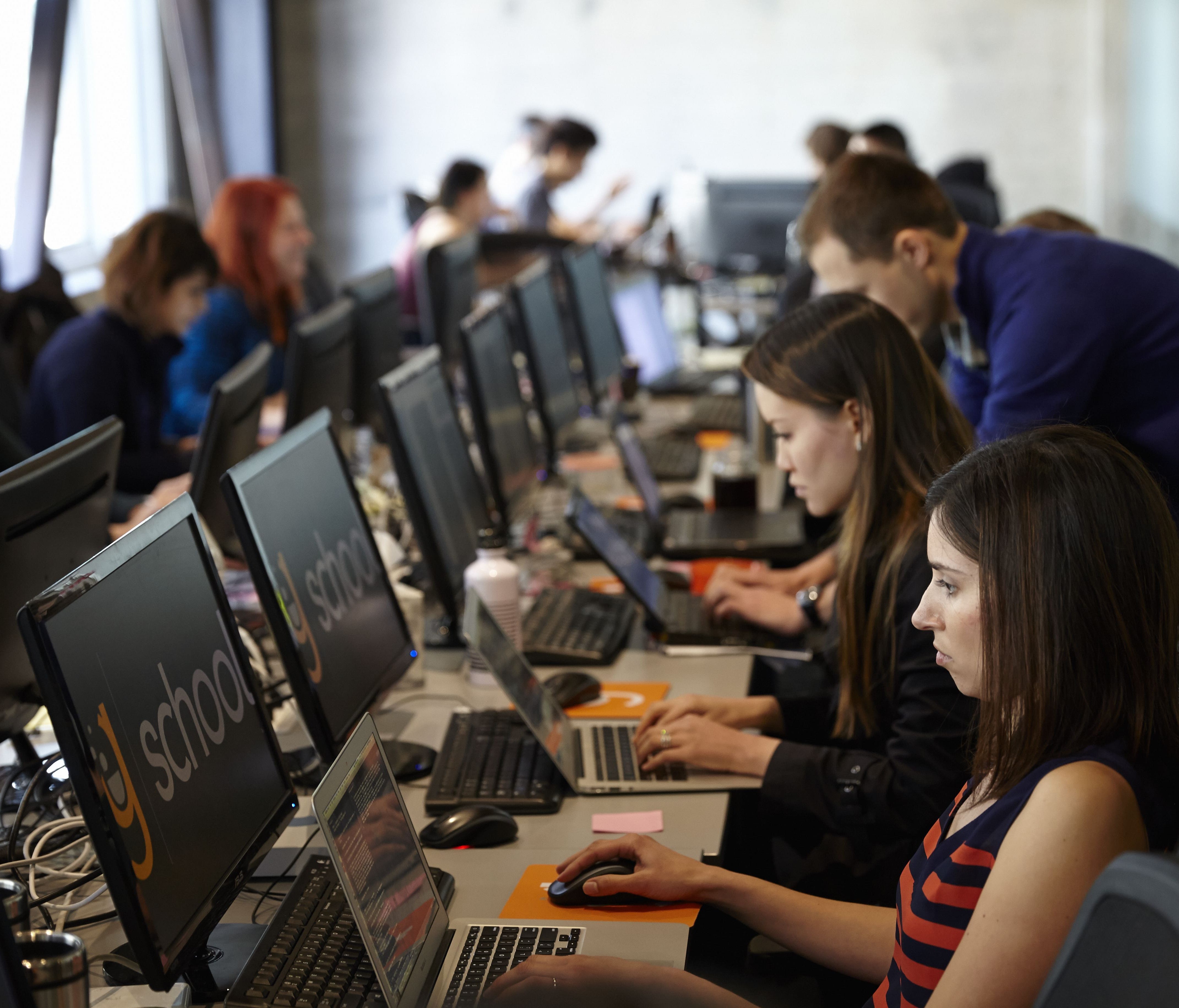 Would-be technology workers learn coding and programming skills at Galvanize, one of a number of new boot camps that help teach skills suited to the tech booming tech economy that has a particular need for data science experts.