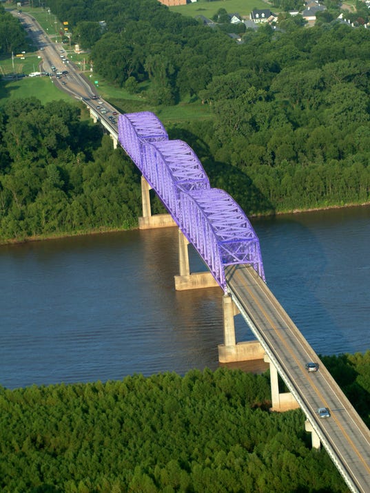 Crossing purple bridges over red rivers