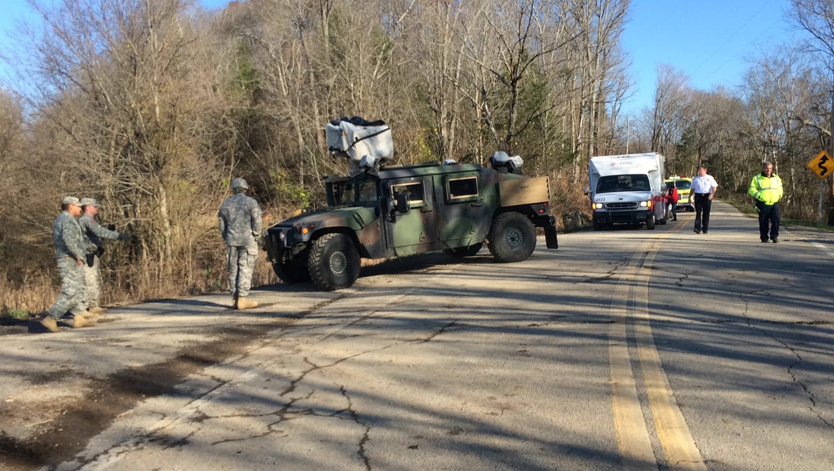 Aftermath of Ft. Campbell helicopter crash