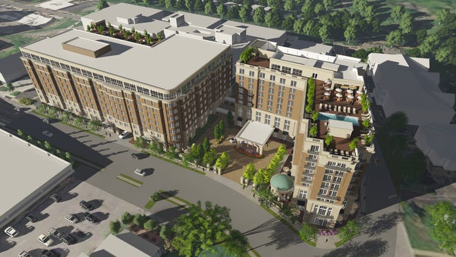 The 2400 Crestmoor mixed-use project will include two hotels.