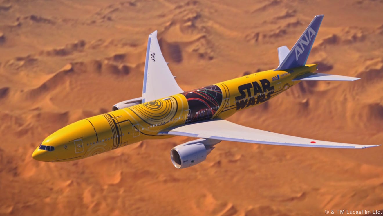 Yes That Boeing 777 Is Painted Like C 3po From Star Wars
