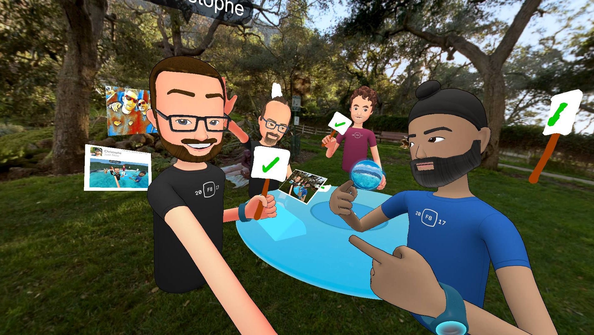 Your friends you) become cartoon avatars in Facebook virtual reality