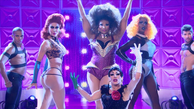 Wilmington native Peppermint (center), a contestant on VH1's "RuPaul's Drag Race," with her fellow finalists.