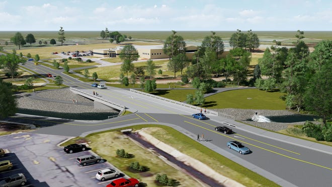 A wider bridge and a center turn lane is planned for Grand Street just west of Kansas Expressway.