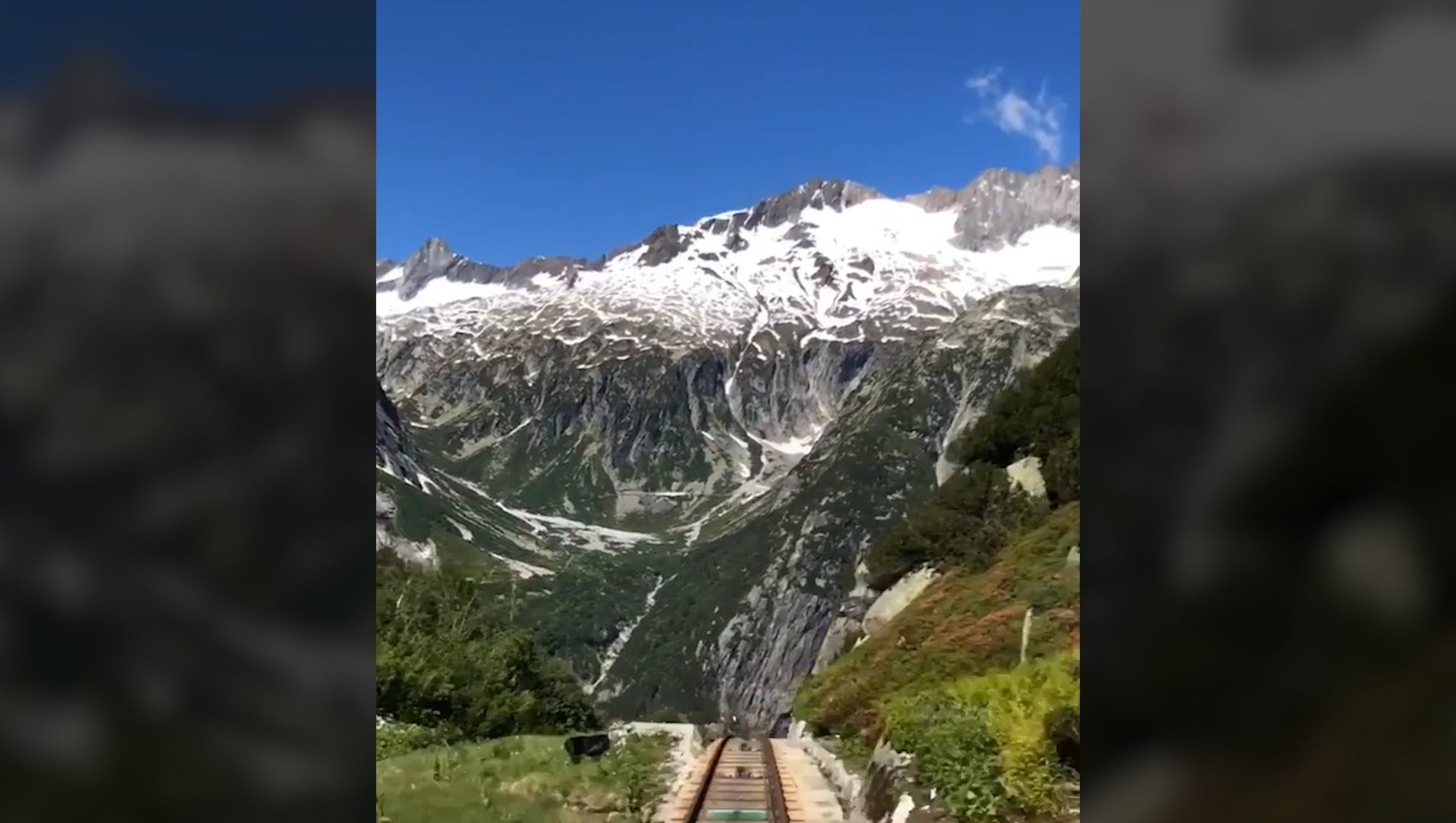 Watch Stunning train ride through the Alps