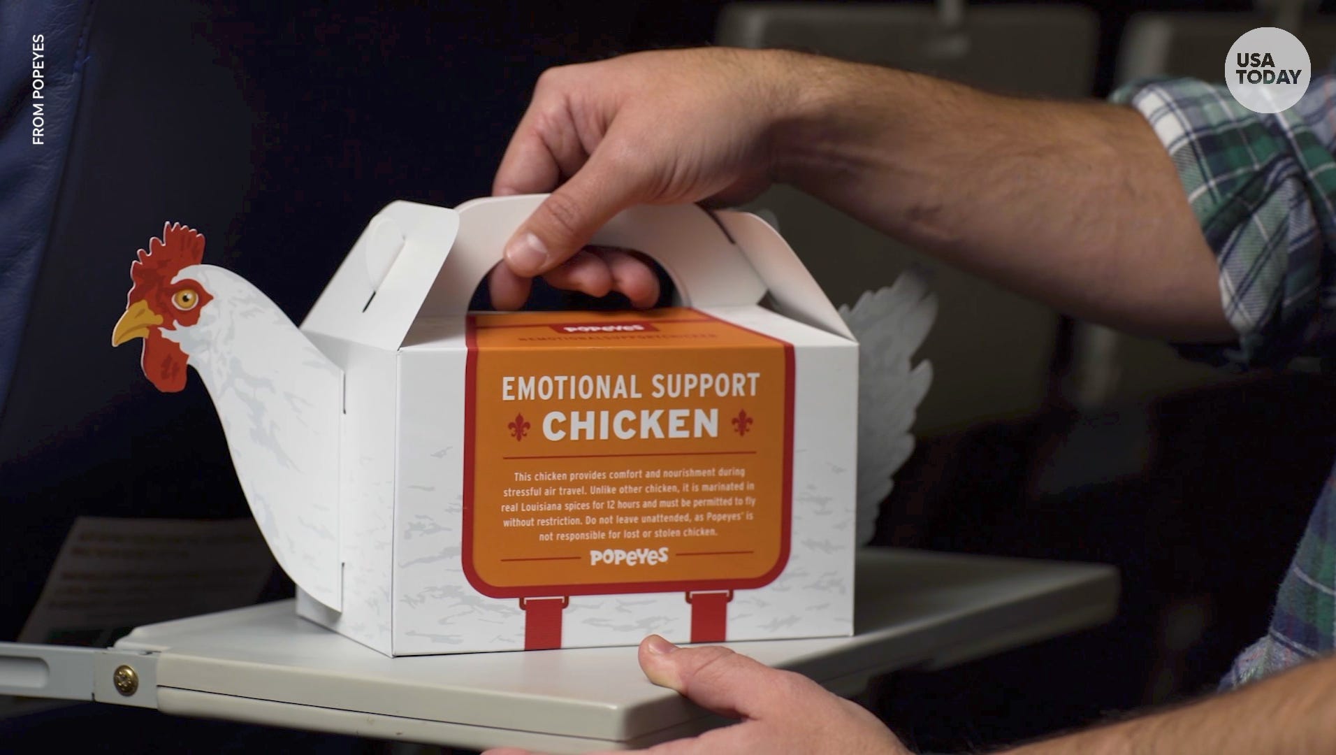 Popeyes offers 'Emotional Support Chicken' to comfort flyers