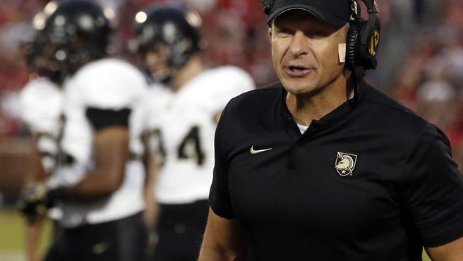 Army head coach Jeff Monken, shown on Sept. 22, 2018, will face one of his former teams in Georgia Southern, where he was the head coach in 2010-13, on Nov. 21 in West Point, New York.