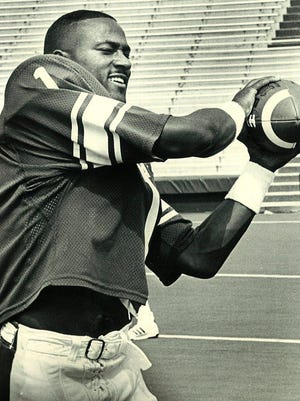 Andre Rison at MSU football's picture day in 1987.