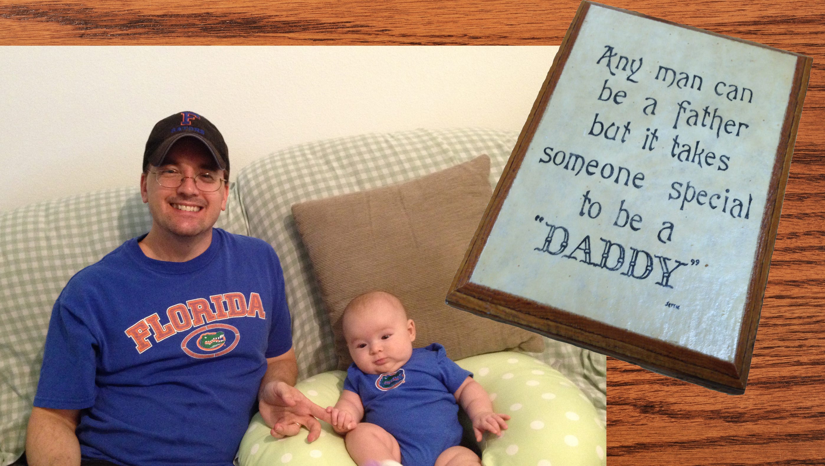 Daddy Duty A small plaque relays a big meaning