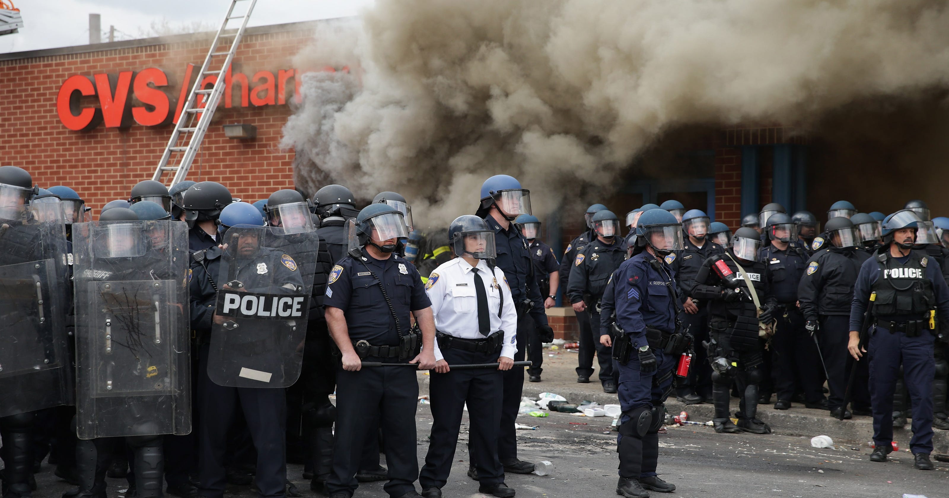 Baltimore police, protesters clash; 15 officers hurt