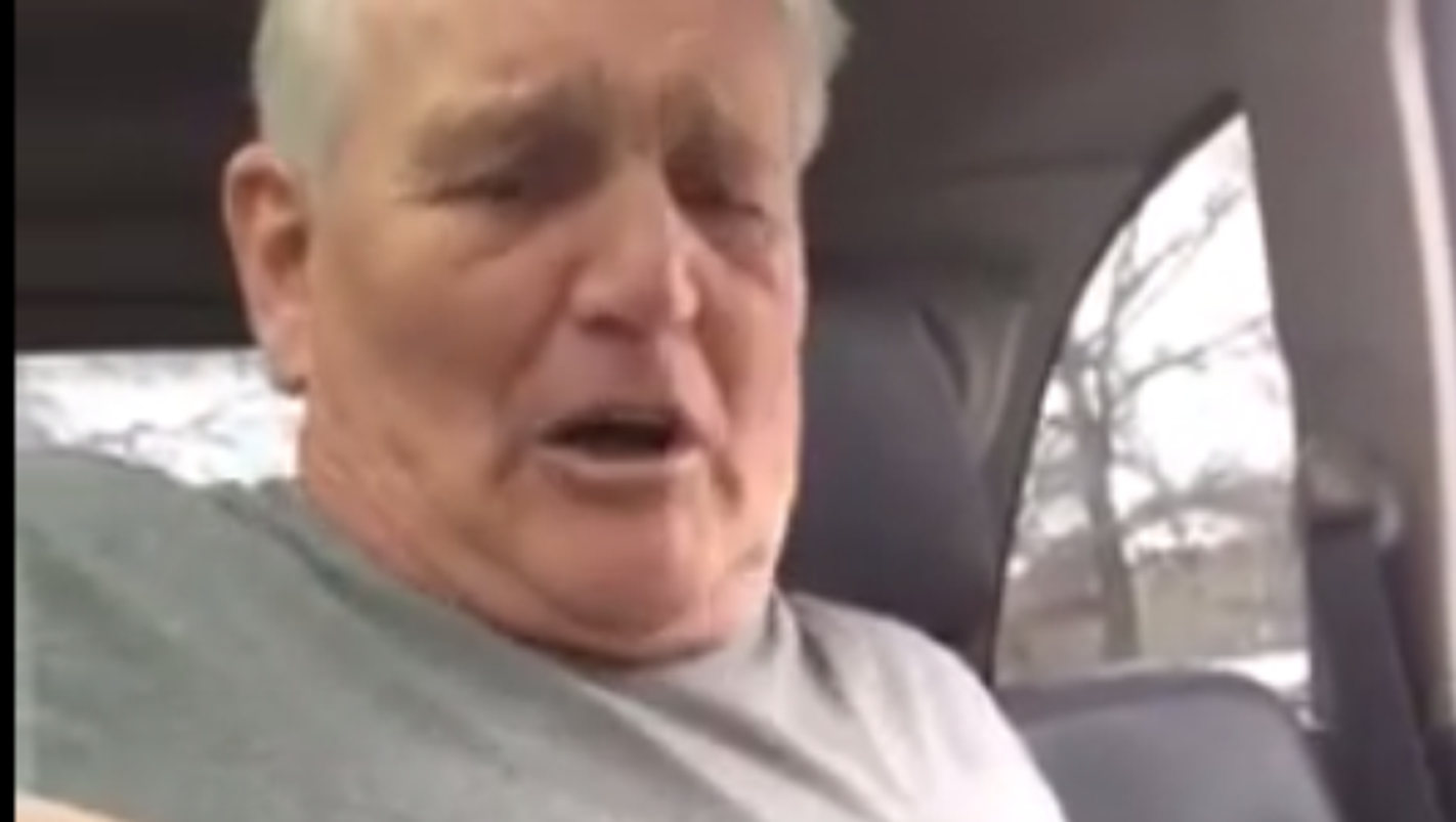 Man stuck in seat belt video goes viral