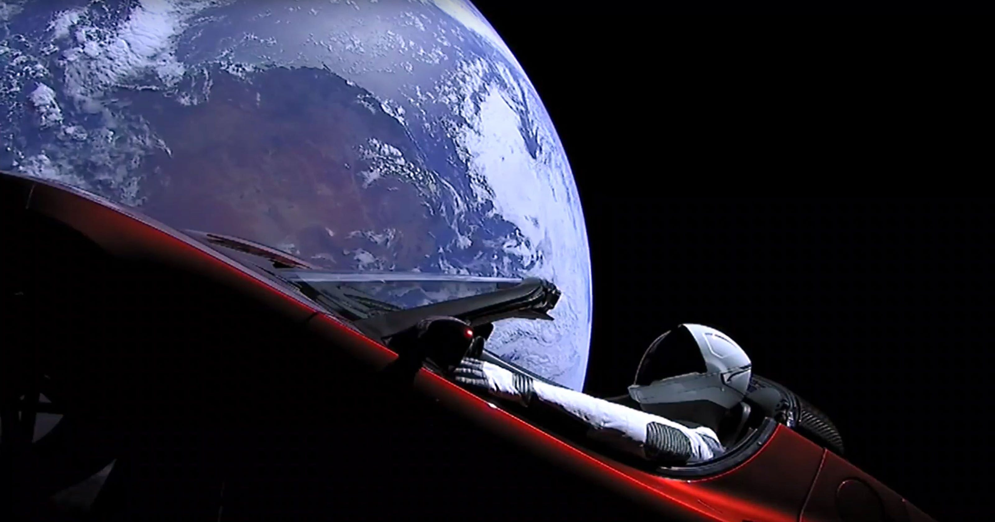Elon Musk put Starman into orbit in a Tesla. See the incredible image