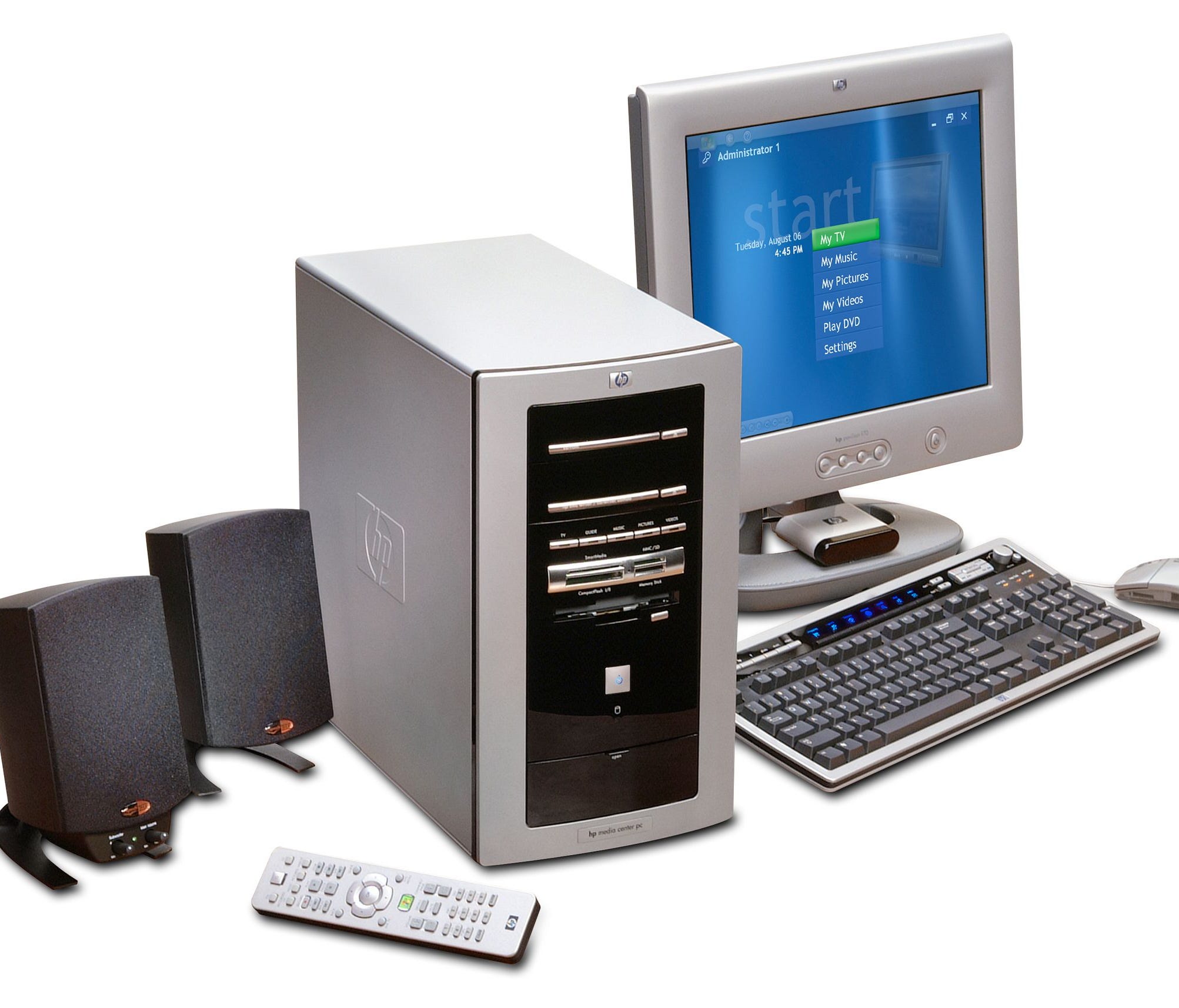 An HP computer running Windows XP from 2002.