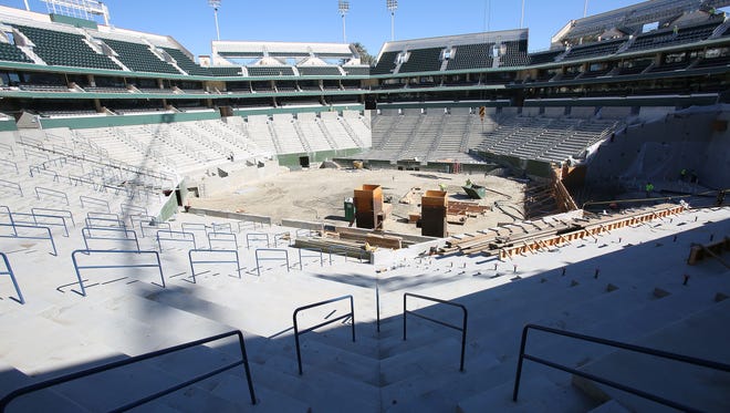  The Indian Wells Tennis Garden is undergoing renovations on Monday, November 9, 2015. 