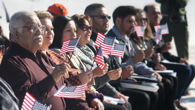 The naturalization ceremony in White Sands National Monument was just one of many held in national parks across the country to celebrate the National Park Service's Centennial.