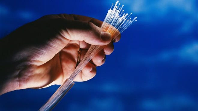 Fiber-optic cables are used for broadband Internet.