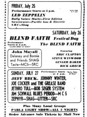 This advertisement for tickets for the Midwest Rock Festival appeared in the July 21, 1969, Milwaukee Journal.