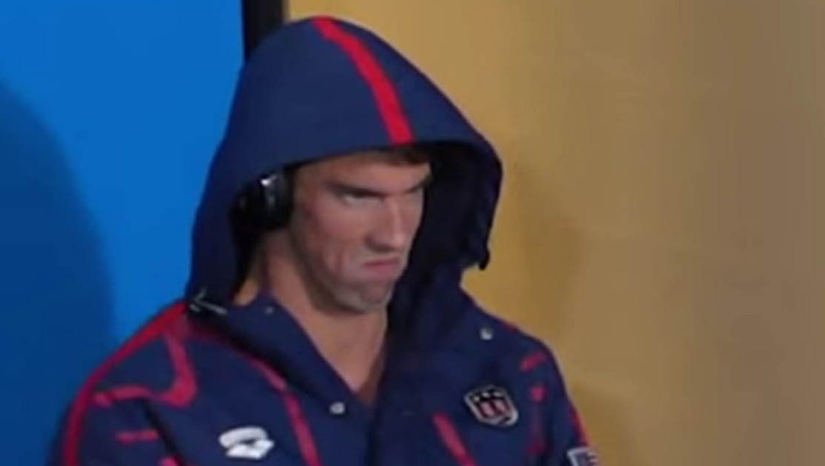 Tongan Sem Camisa Rosto De Michael Phelps