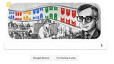 The Google Doodle in honor of Har Gobind Khorana, who