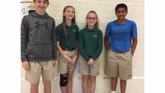 The following Holy Name School students have qualified for Duke University’s Talent Identification Program by scoring at or above the 95th National Percentile on Reading or Math on the MAP (Measures of Academic Progress) test for the Fall of 2017.
From L-R- Sloan French, Hayden Elisabeth Tichenor and Shaurya Jadhav.
