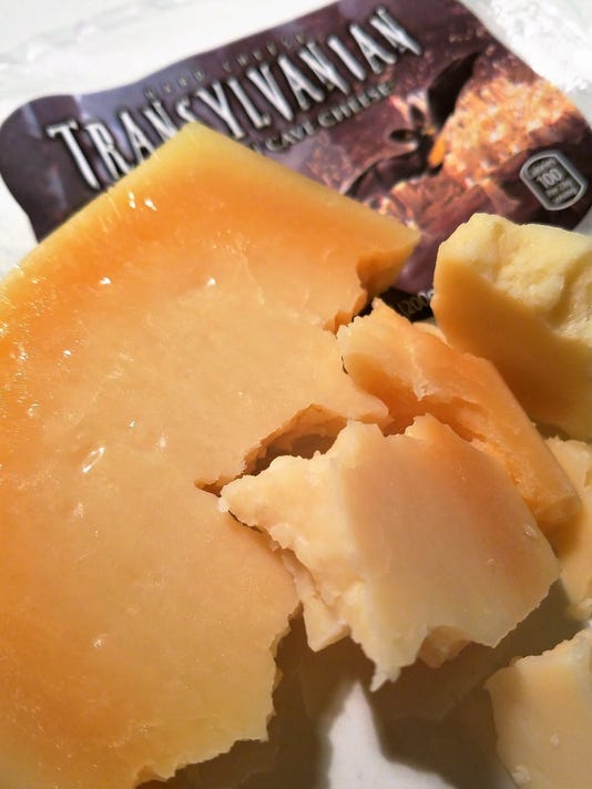 Cheese pick Transylvanian Romanian cave aged cheese