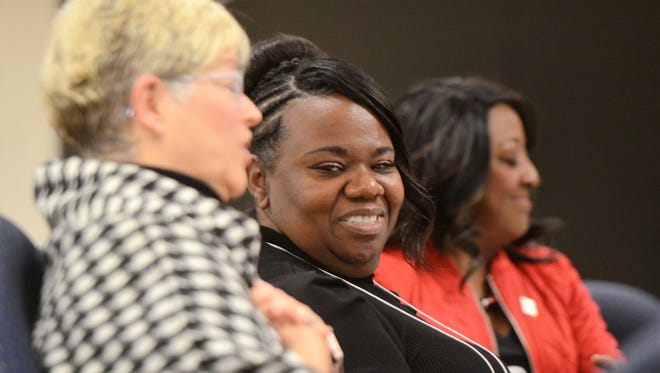 WCSD Superintendent Traci Davis at a special work session of the school board on Feb. 2, 2018.