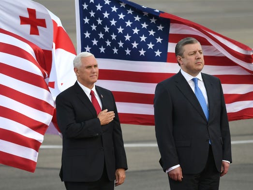Pence and Georgian Prime Minister Giorgi Kvirikashvili