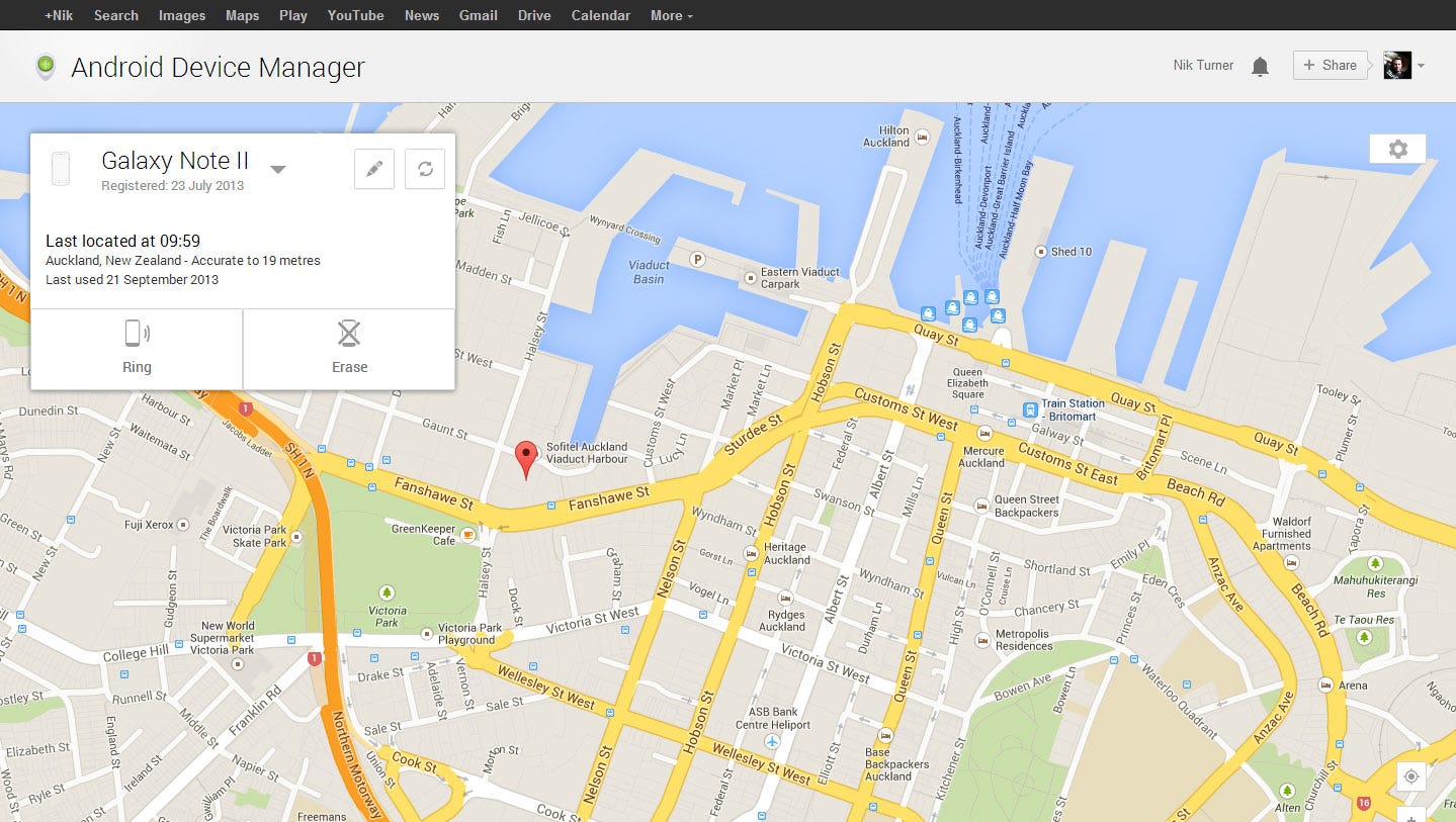 google adds find my phone to android app