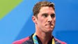 Conor Dwyer (USA) with his bronze medal after the men's