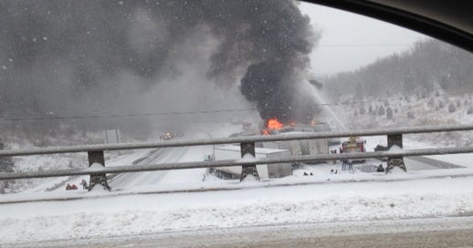 Major accident closes I65 near Lafayette